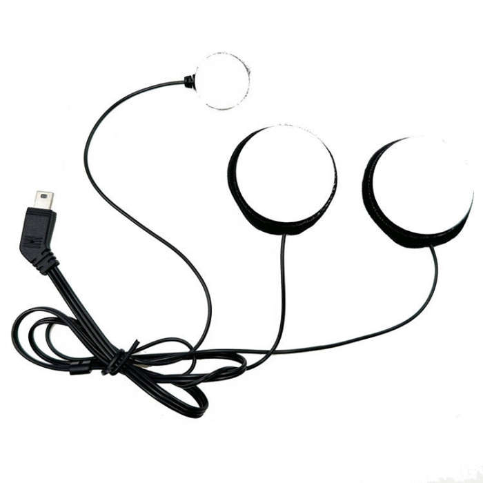 HD Noise-Proof Helmet Intercom Headset Microphone(10Pin Plug+Single Microphone+Double Speaker)