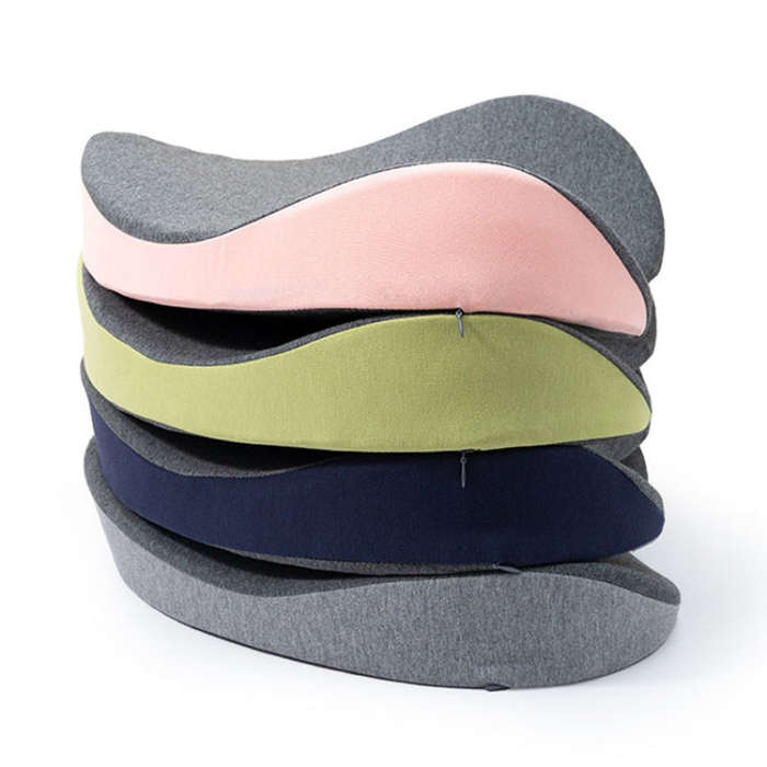 BEWALKER Memory Foam Office Seat Cushion Heart Shape Hip Chair Cushion(Pink)
