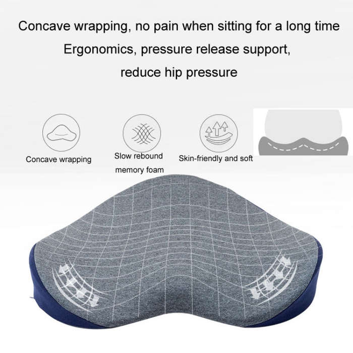 BEWALKER Memory Foam Office Seat Cushion Heart Shape Hip Chair Cushion(Pink)