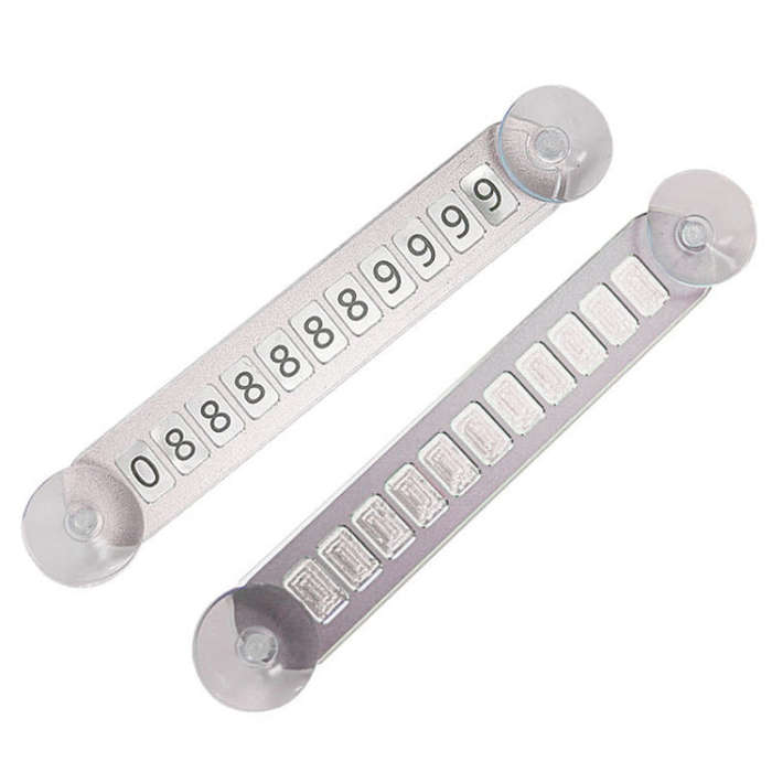 Parking Number Plate Aluminum Alloy Lightweight Simple Temporary Parking Plate(Grey)