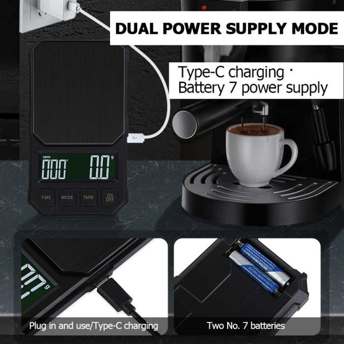Battery Model 2kg/0.1g Portable Toolbox Digital Scale Jewelry Weighing Tool with Timing