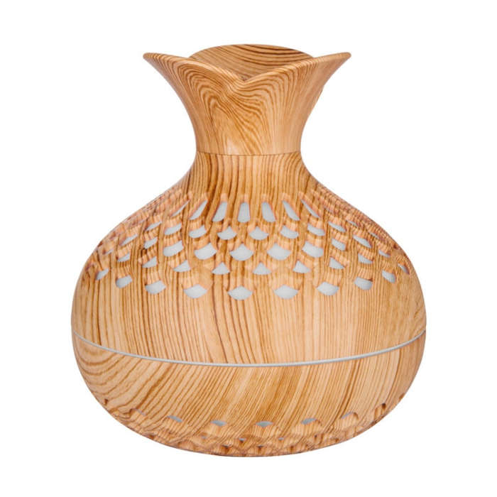 LED Light Aromatherapy Diffuser Home Small Vase Quiet Humidifier Aromatherapy Diffuser 2 In 1(Sha...