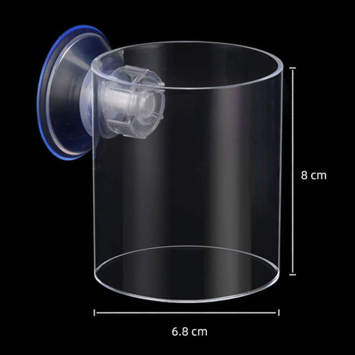 Acrylic Transparent Feeding Ring Fish Tank Feeder Floating Fixed Fish Feeder, Specification: Larg...