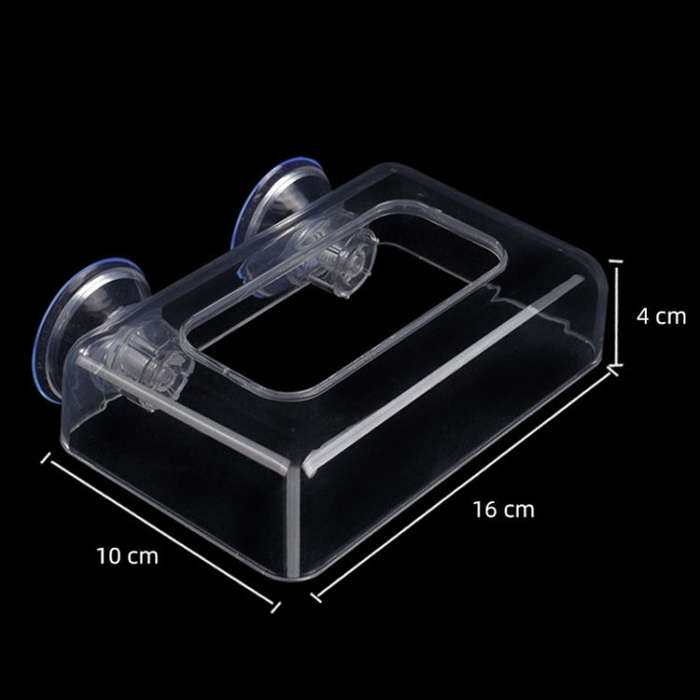 Acrylic Transparent Feeding Ring Fish Tank Feeder Floating Fixed Fish Feeder, Specification: Larg...