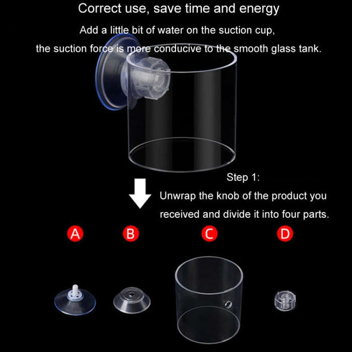 Acrylic Transparent Feeding Ring Fish Tank Feeder Floating Fixed Fish Feeder, Specification: Larg...