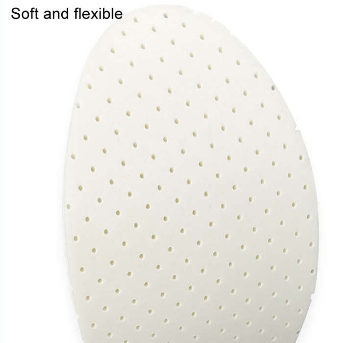 1pair Thin Latex Breathable and Sweat Absorbent Soft Bottom Comfort Shock Absorbing Insoles, Size...