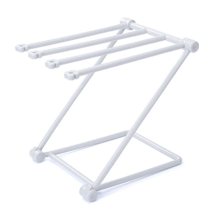 Foldable Rag Storage Rack Kitchen Countertop Dishcloth Hanging Rack Cup Drainer Holder(Gray)