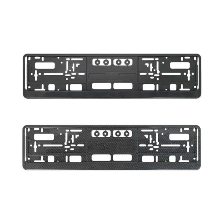 European Standard Single-strip Plastic License Plate Frame, Specification: Carbon Pattern
