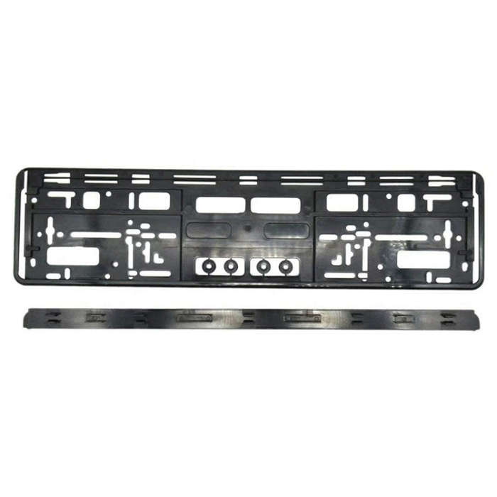 European Standard Single-strip Plastic License Plate Frame, Specification: Black