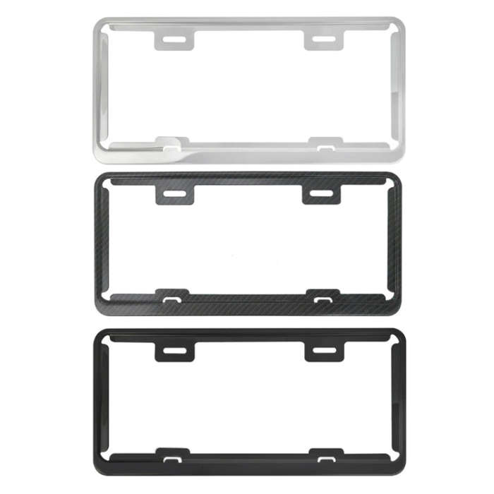 Taiwan Car License Plate Stainless Steel Frame, Specification: Carbon Fiber
