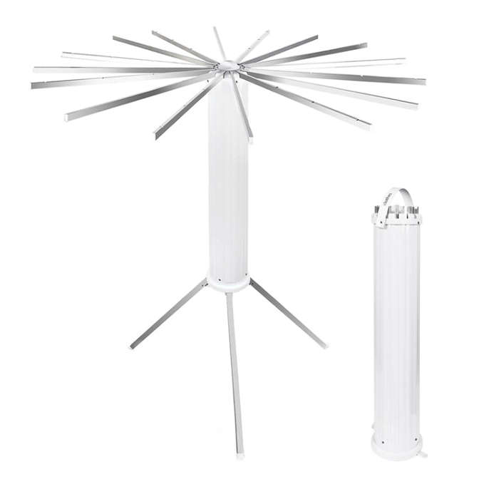 Free Installation Floor Drying Rack Balcony Foldable Octopus Hanging Clothesline, Style: Aluminum...