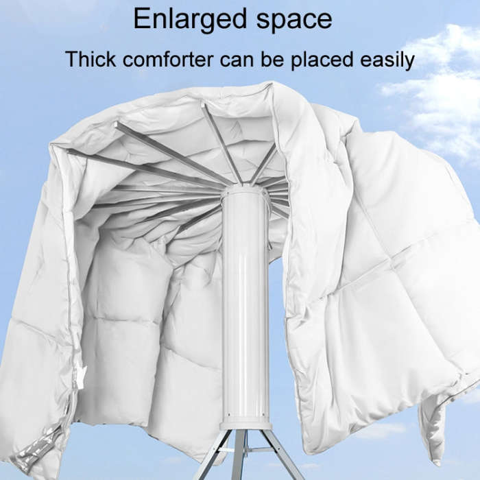 Free Installation Floor Drying Rack Balcony Foldable Octopus Hanging Clothesline, Style: Aluminum...