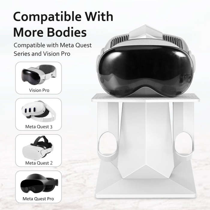 VR Headset Storage Display Stand For Apple Vision Pro / Quest 3 / 2 / Pro(White)