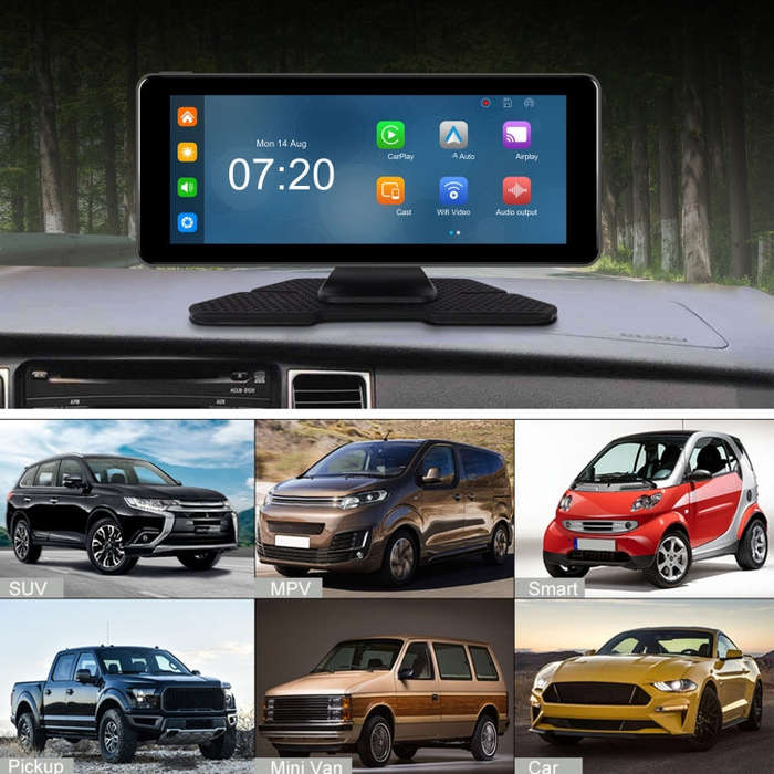 6.86 Inch 4KDVR Smart Screen Player, Specification: Standard+Reversing Camera