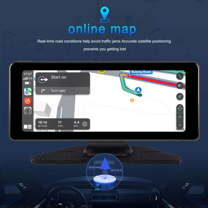 6.86 Inch 4KDVR Smart Screen Player, Specification: Standard+Reversing Camera