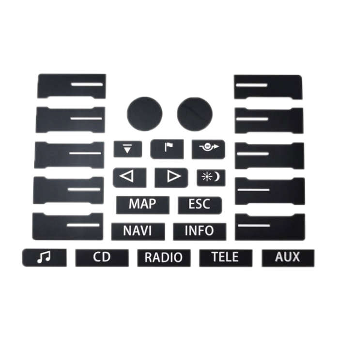 For 2005-2010 Volkswagen Touareg/Passat Steering Wheel Window AC Switch Button Repair Sticker(8pc...