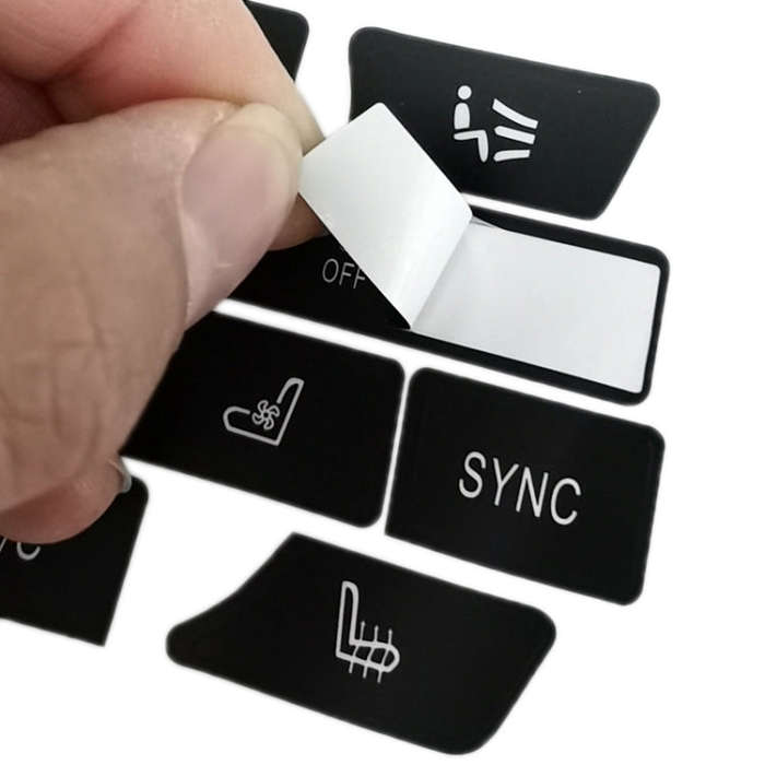 For BMW 5 Series/7 Series/X5/C6/F10/F01/F15 Air Conditioning Button Repair Sticker, Style: C 16pc...