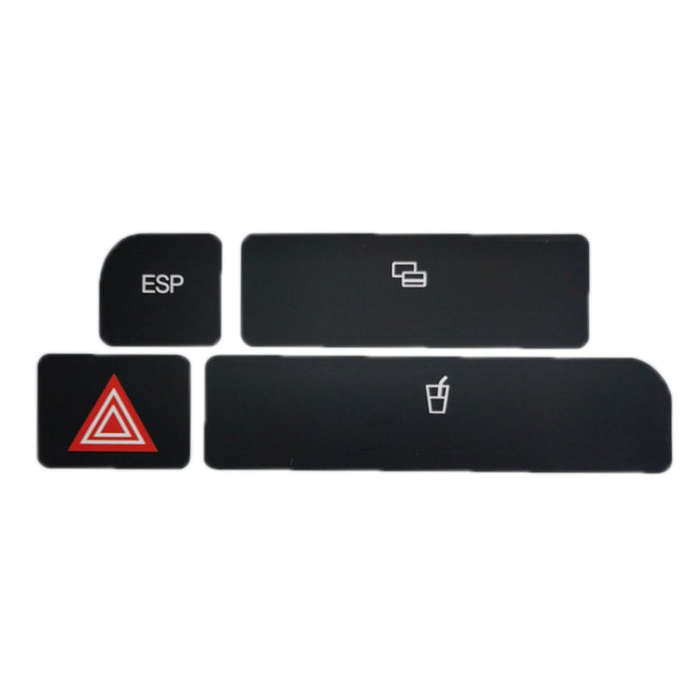 For Audi A4 Emergency/Double Flash Button Cup Holder Button Repair Sticker, Left-Hand Drive Only(...