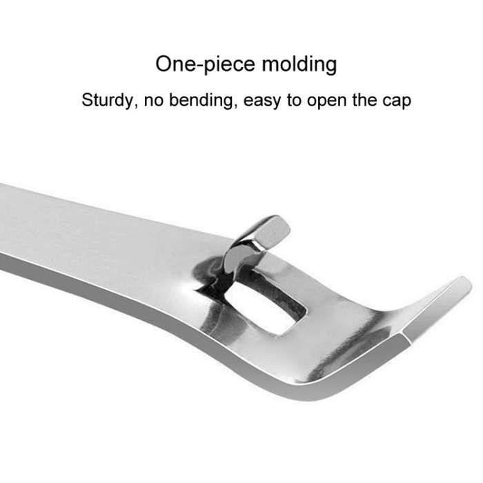 Portable Oral Liquid Bottle Opener Stainless Steel Multifunctional Cap Opener(Silver)