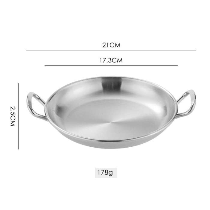 304 Stainless Steel With Double Ear Snack Tray Fried Chicken Chips Cold Dishes Candy Snacks Tray,...