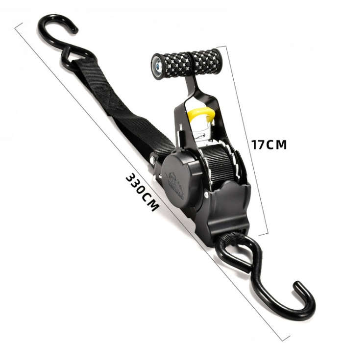 Auto Retract Tensioner Automobile And Motorcycle Cargo Fixing Straps(White)
