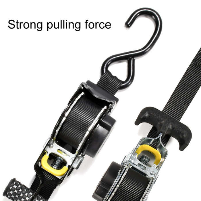 Auto Retract Tensioner Automobile And Motorcycle Cargo Fixing Straps(White)