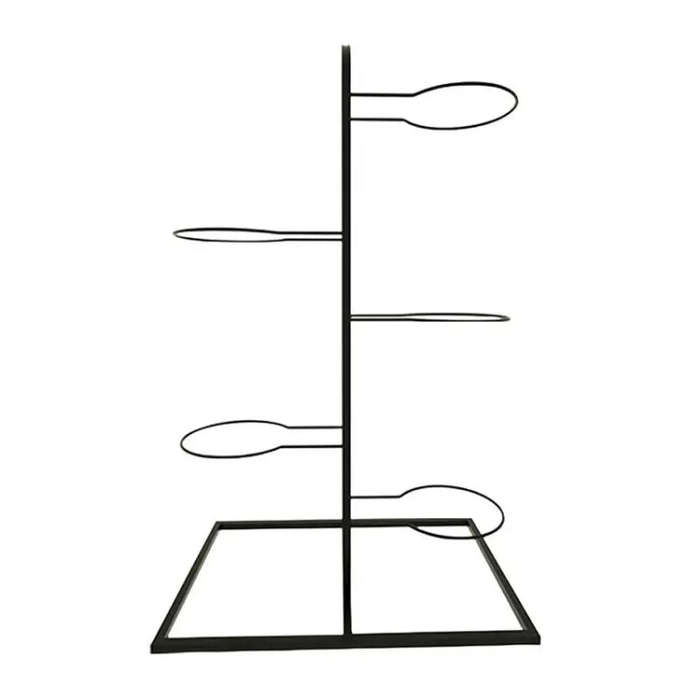 5 Layers Basketball Storage Rack Volleyball Stand Holder(Black)