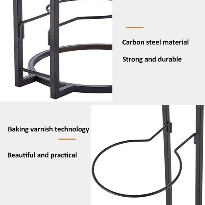 5 Layers Basketball Storage Rack Volleyball Stand Holder(Black)