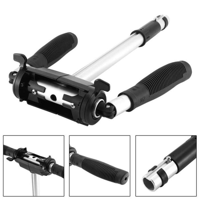 For KUGOO S1/S2/S3 8 inch Scooter Accessory Folding Kick Scooter Handlebar Handle Grip Set(Black)