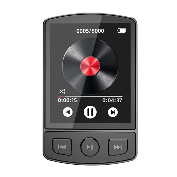 16GB 1.8-Inch Color Screen Recording MP3/MP4 Sports Bluetooth Walkman With Back Clip