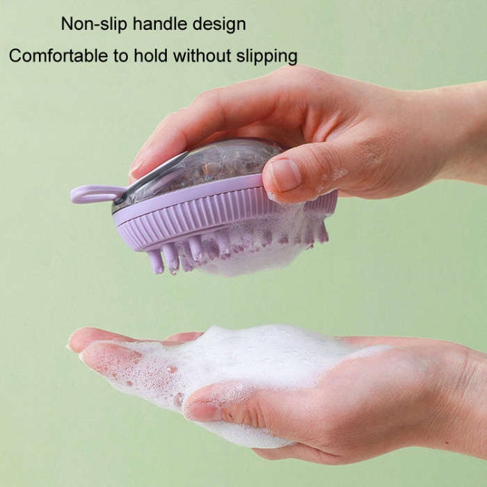Dog Cleaning Supply Fillable Shower Gel Type Cats Dog Massage Bathing Brush, Style: Thick End (Gr...