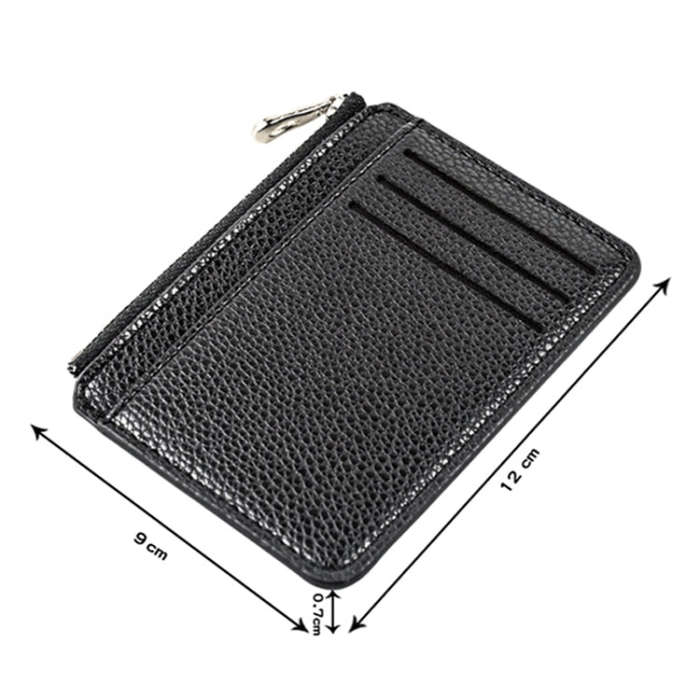 Multi-card Slot Zipper Card Holder Large Capacity Ultra-thin Coin Purse(Sky Blue)