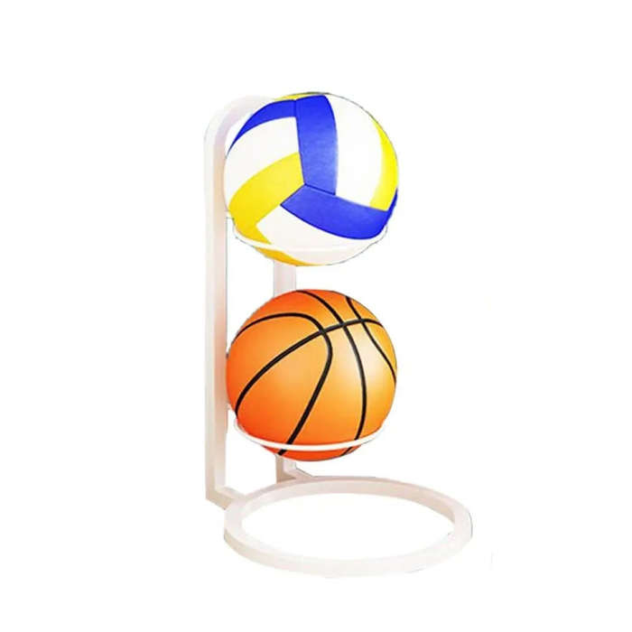 Basketball Storage Rack Volleyball Stand Holder, Spec: 2 Layers White