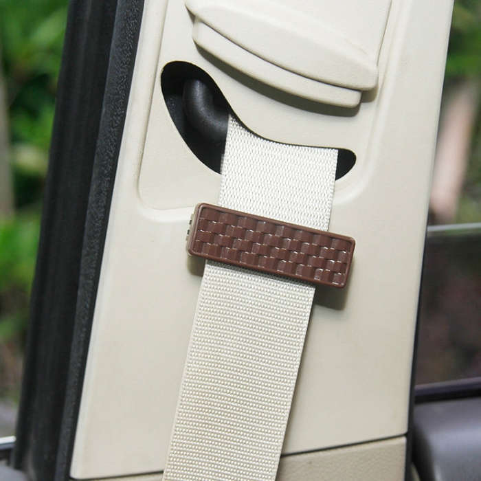 Car Safety Belt Limiter Buckle Anti-Strangle Clip(Black)