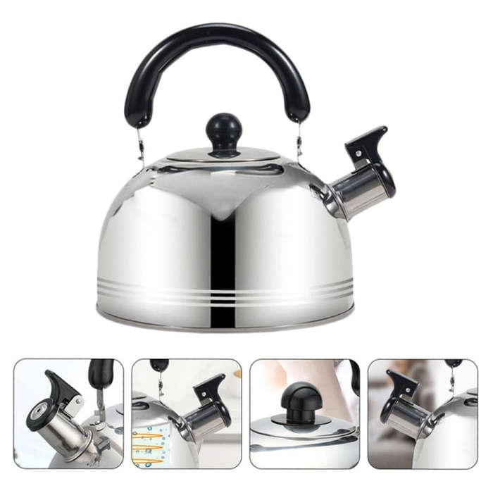 Thickened Stainless Steel Hemispherical Whistle Induction Cooker Gas Stove Kettle, Capacity: 3L