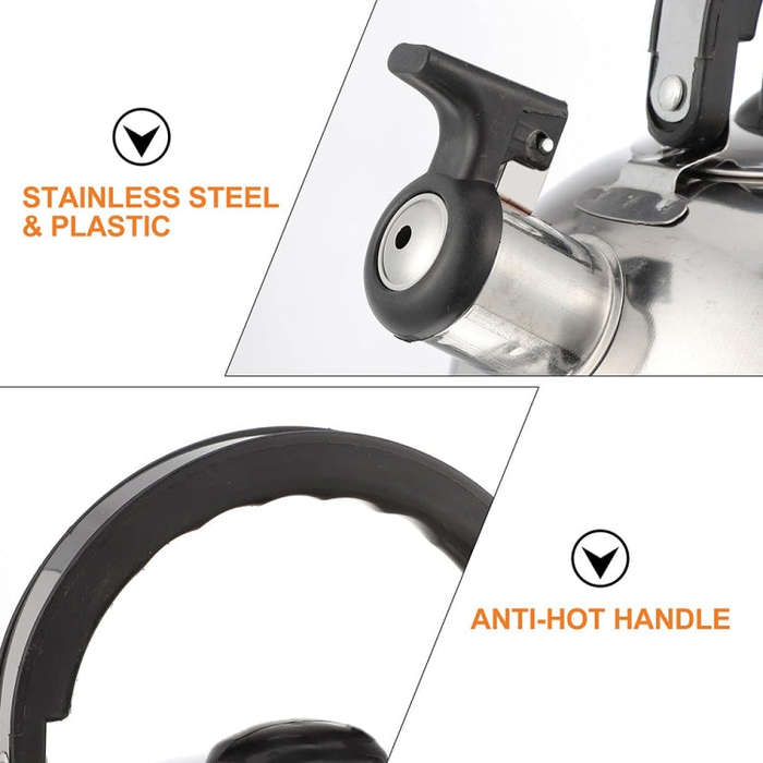 Thickened Stainless Steel Hemispherical Whistle Induction Cooker Gas Stove Kettle, Capacity: 3L