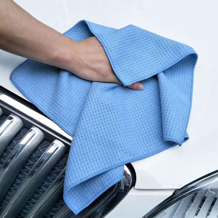 40x40cm Thickened Absorbent Honeycomb Mesh Car Wash Cleaning Towel(Dark Gray)