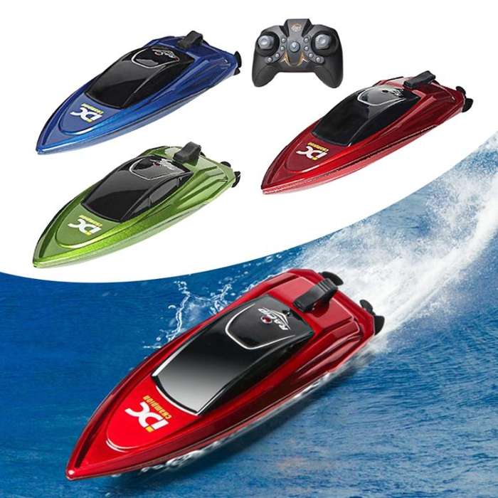 Children 2.4G Mini Remote Control Boat Summer Water Play Electrical Submarine Boys Toys(Blue)
