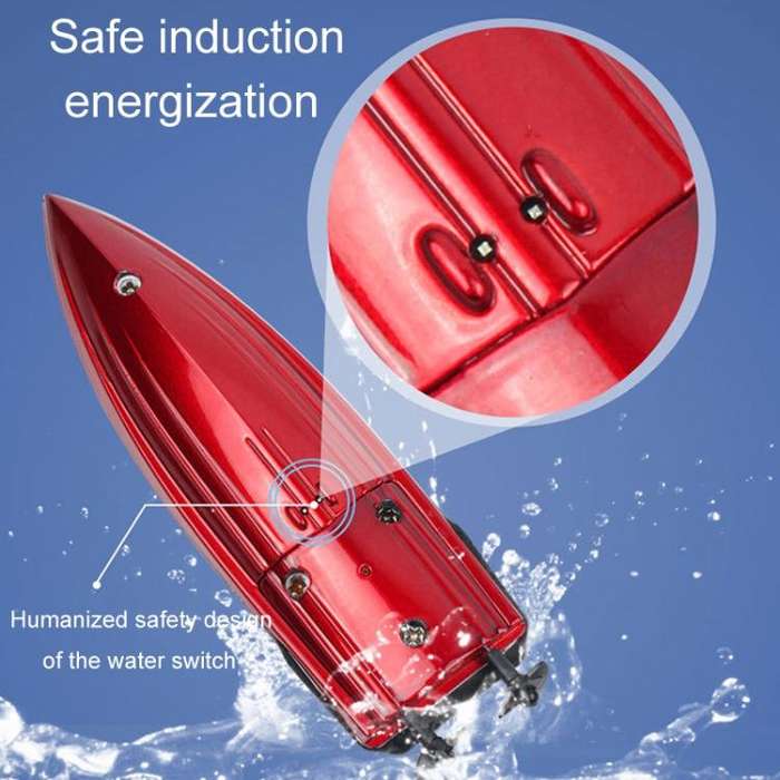Children 2.4G Mini Remote Control Boat Summer Water Play Electrical Submarine Boys Toys(Blue)