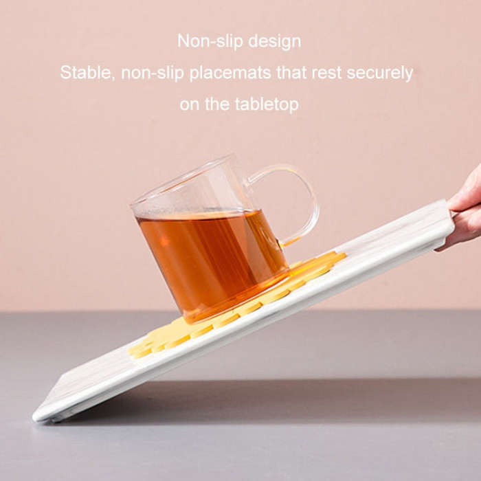 Silicone Heat Insulation Table Mat Anti-scald Placemat Heat-resistant Pot Pad Coaster, Size: Larg...