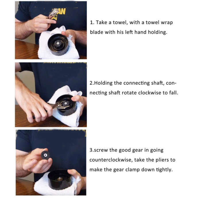 For Magic Bullet 250W Blender Juicer 2pcs Base Gear Blade Gear Replacement Part, Spec: Glue Wheel