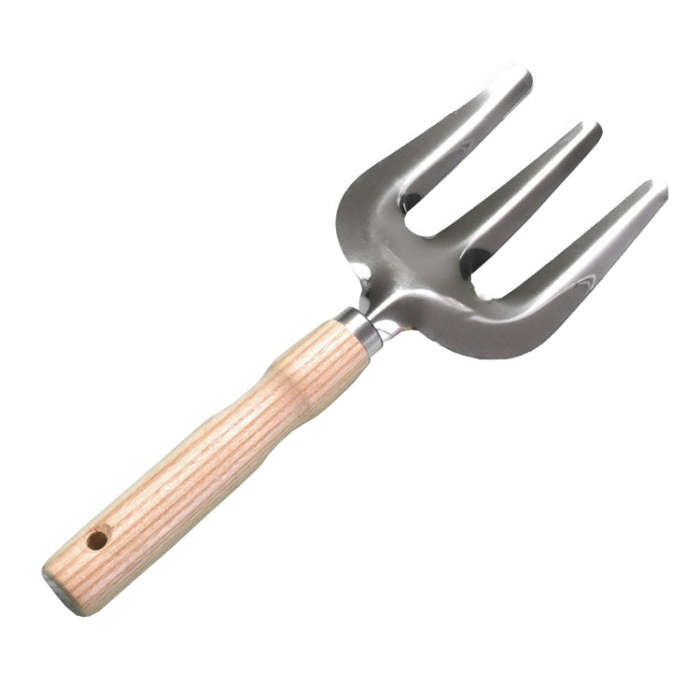 Garden Planting Shoveling Tools Thickened Wooden Handle Gardening Kit, Model: Triple Fork
