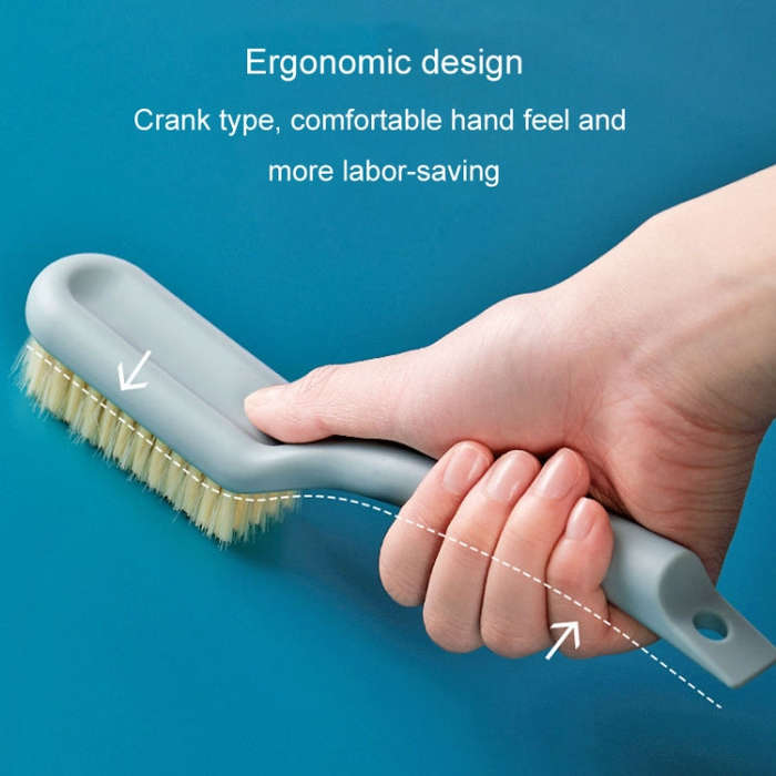 Household Long Handle Shoe Brush Hangable Multi-functional Soft Bristle Cleaning Brush(Pink)