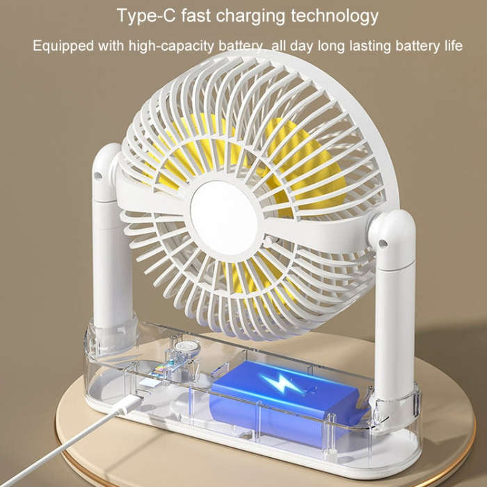 Portable Retractable USB Home Desktop Fan Large Wind Power Outdoor Ceiling Fan, Model: Plug-in Model