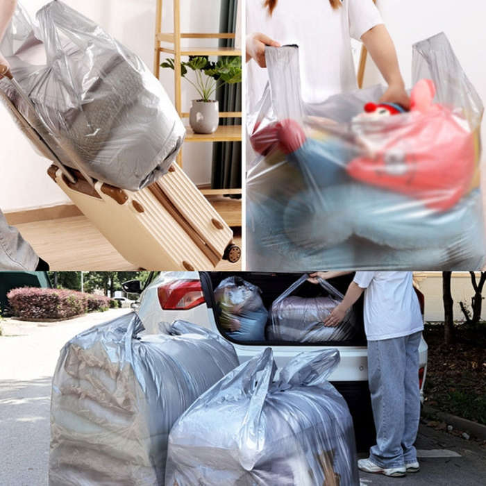 10pcs 82x125cm PE Large-capacity Moving Packing Bags Thickened Quilt Luggage Storage Bags