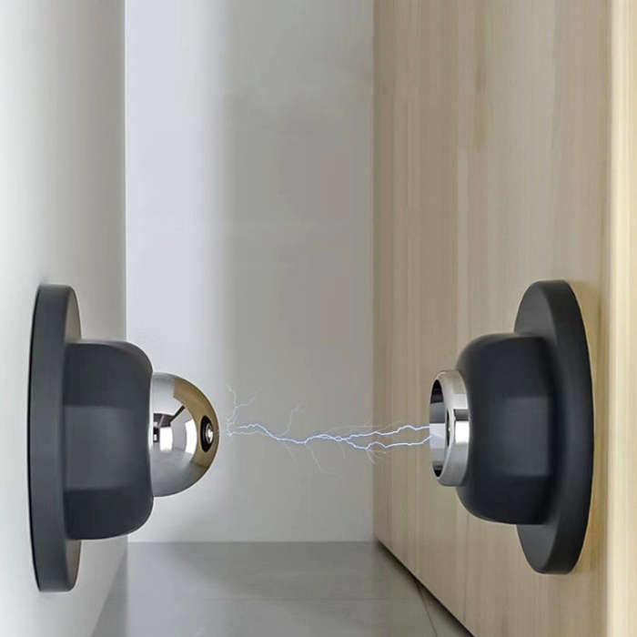 No Punching Silicone Household Strong Magnetic Silent Anti-collision Door Stopper(White)