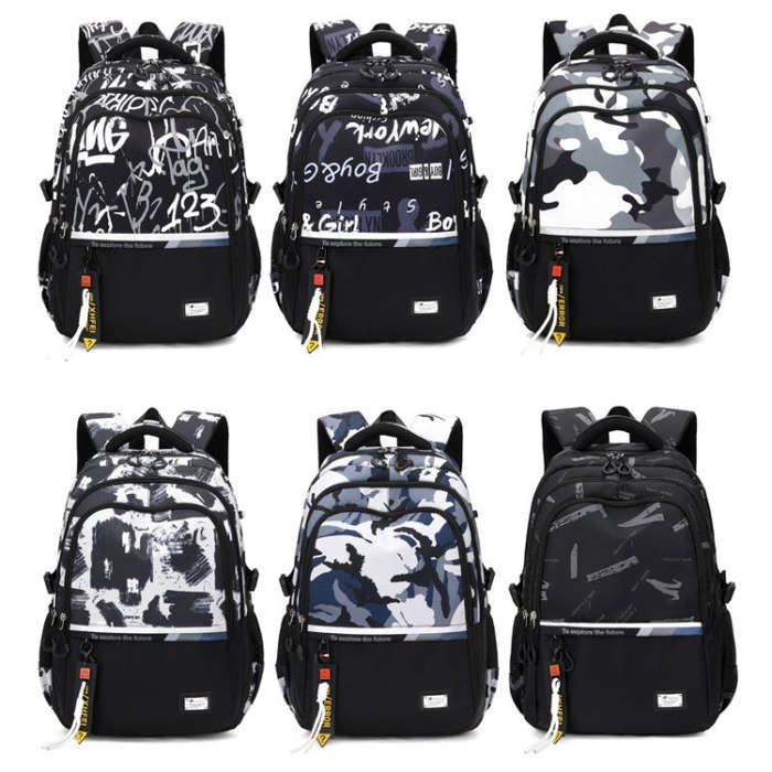For Teens Boys Travel Laptop Backpack School Bag Casual Book Bag, Style: Blue Camouflage