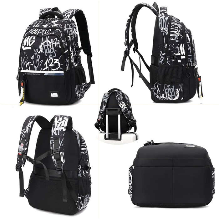 For Teens Boys Travel Laptop Backpack School Bag Casual Book Bag, Style: Blue Camouflage