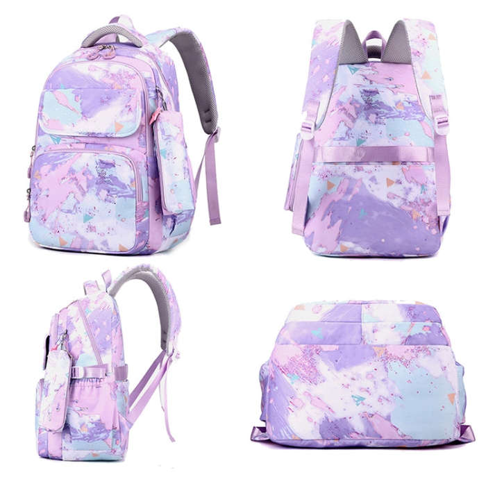 3 In 1 Kids School Backpack Small Student Book Bag with Lunch Bag  Pencil Case(Black)