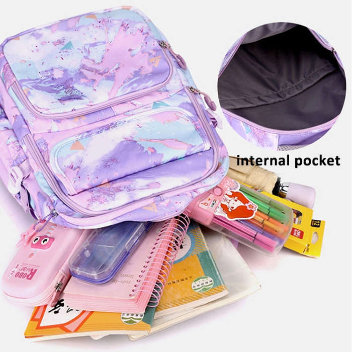 3 In 1 Kids School Backpack Small Student Book Bag with Lunch Bag  Pencil Case(Black)